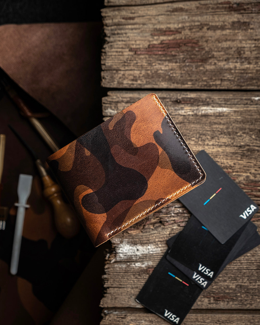 Кожен портфейл тип Bifold – FREY Camo