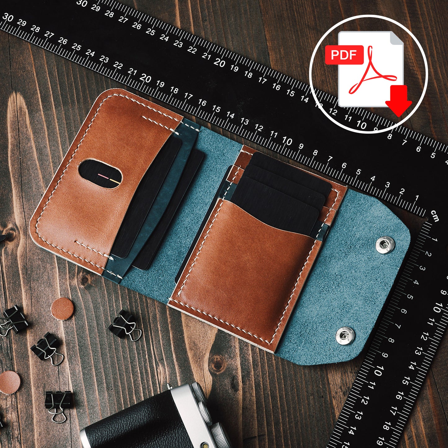 Leather Wallet PDF Pattern Pack