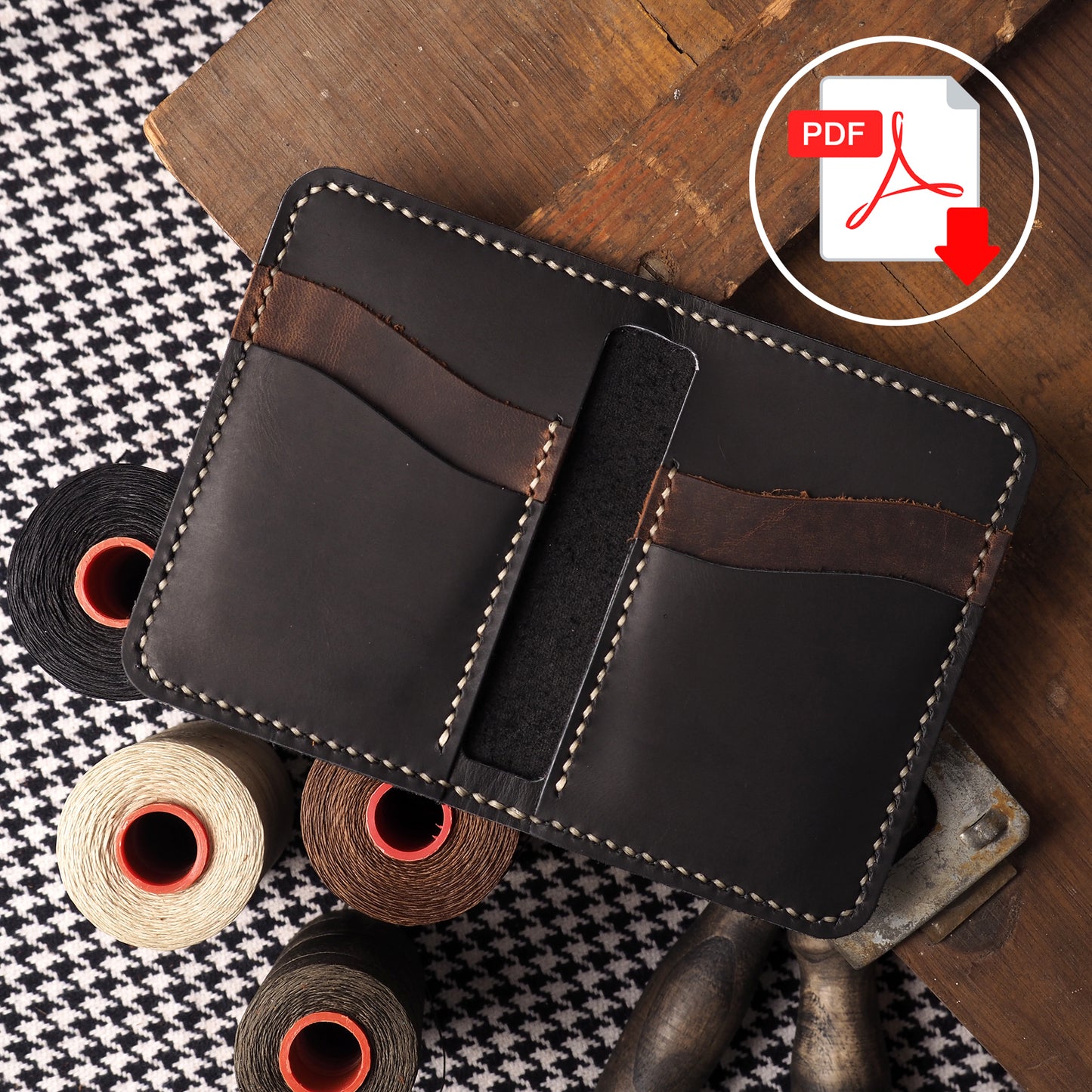 Leather Wallet PDF Pattern Pack