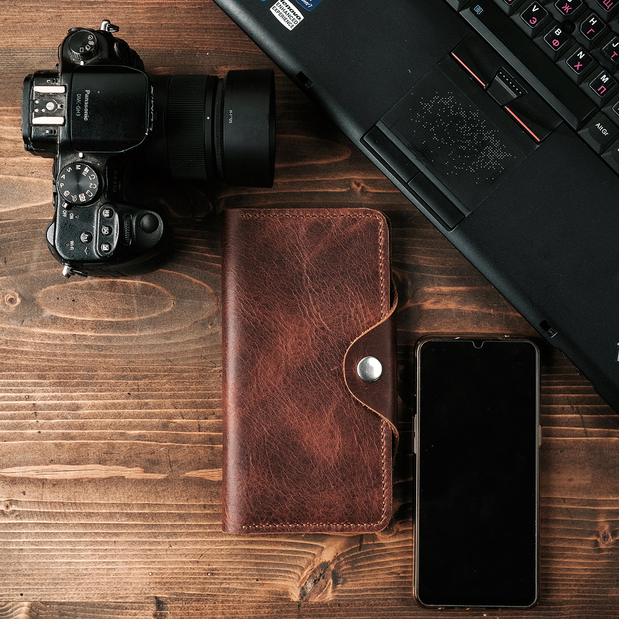 Leather Vertical Wallet