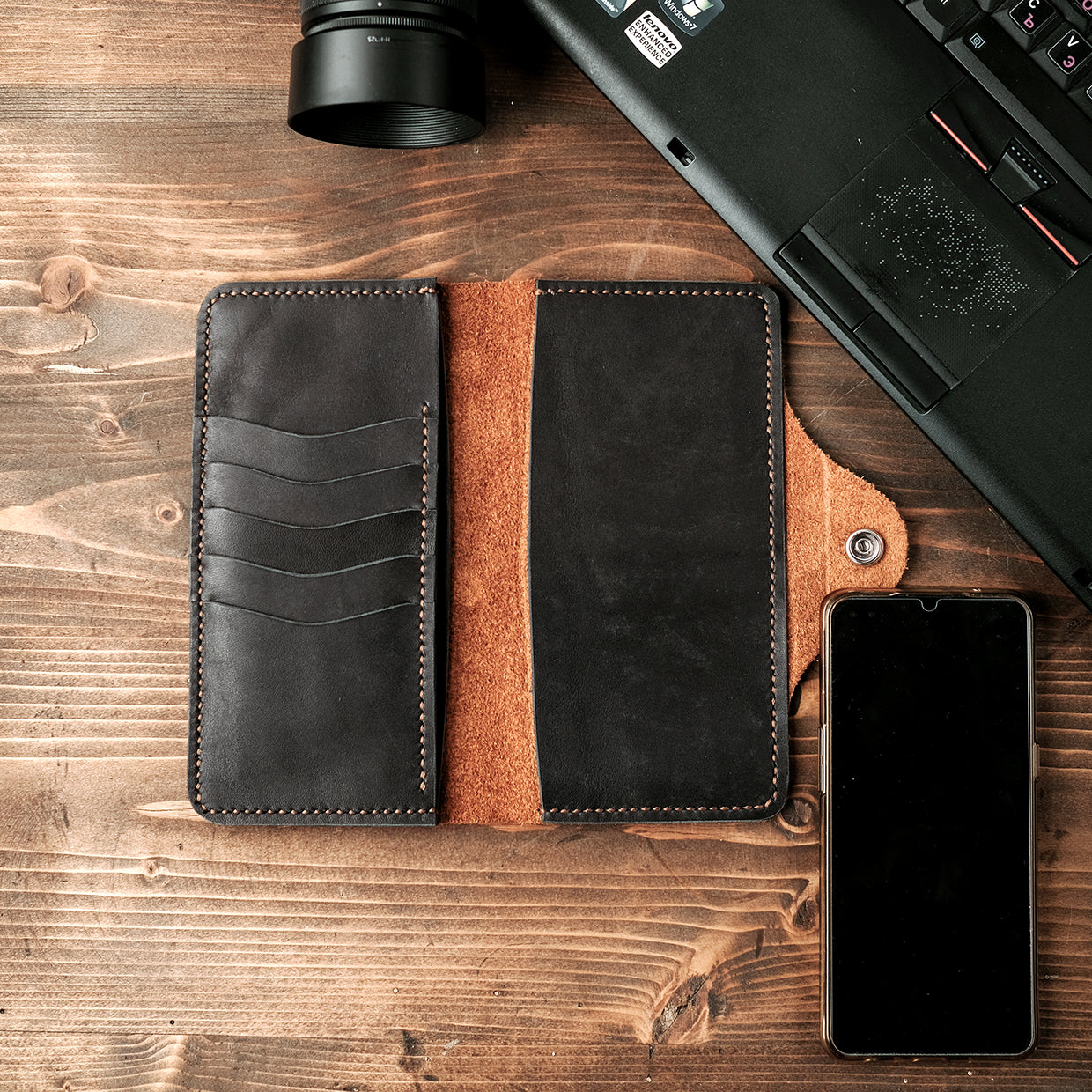 Leather Vertical Wallet