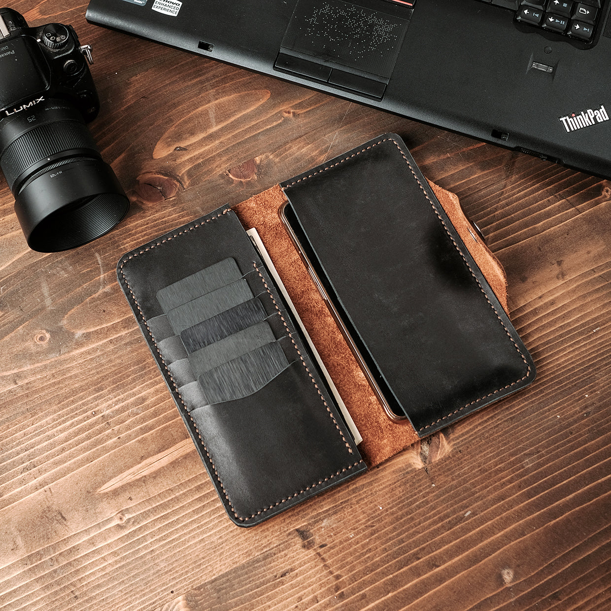 Leather Vertical Wallet