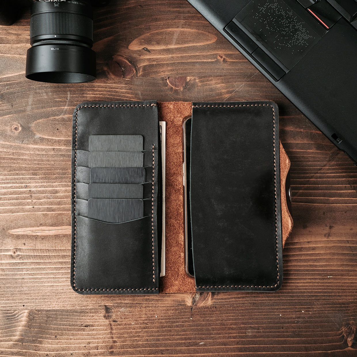 Leather Vertical Wallet