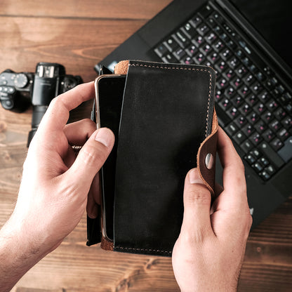 Leather Vertical Wallet