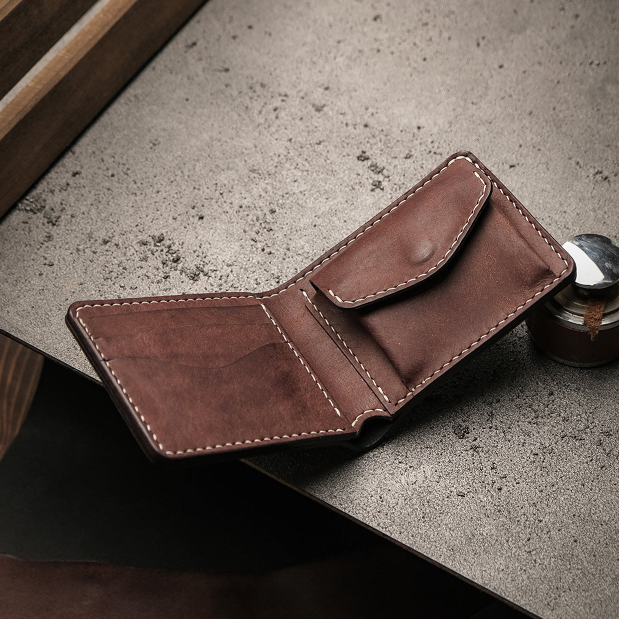 Leather Wallet with Coins RIO