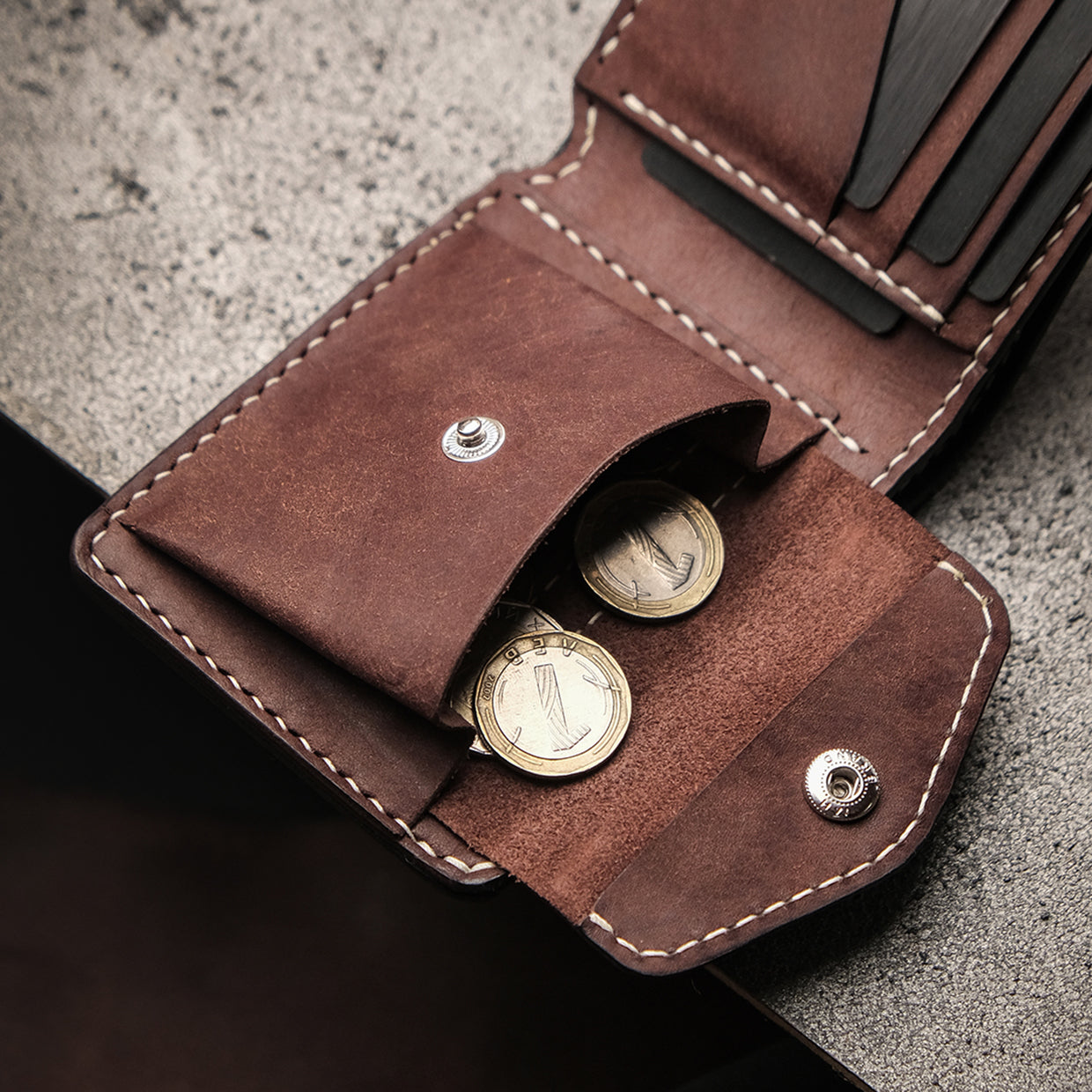 Leather Wallet with Coins RIO