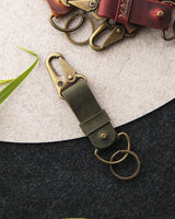 Leather Keychain with Carabiner Clip