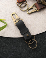 Leather Keychain with Carabiner Clip