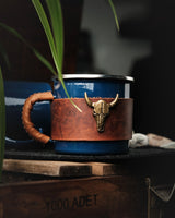 Enamel Mugs 330ml Leather Wrapped Figure