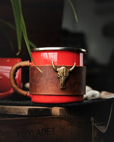 Enamel Mugs 330ml Leather Wrapped Figure